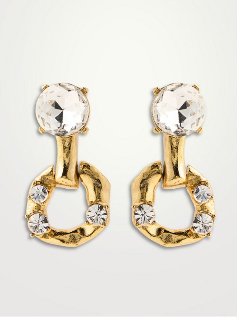 Oscar de la Renta Scramble Chain-Link Dangle Earrings